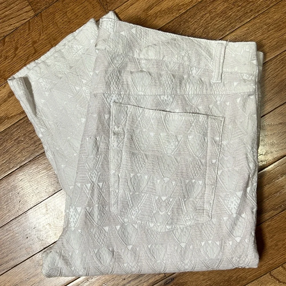 Halo Cream Textured Pants 32